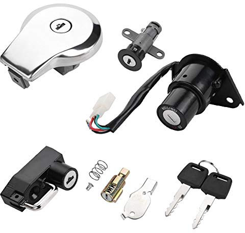 Kimiss Motorrad-Zündschalterverriegelungs-Set für XV535, XV250, XV125