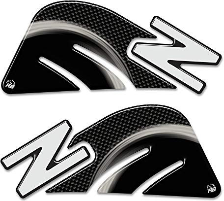 Resin Bike Adesivi Moto Compatibile con Kawasaki Z750 2007-2014 e Z1000 2007-2009. Protezioni Laterali Serbatoio da Urti e Graffi. Coppia Adesivi 3D Resinati Effetto Carbonio