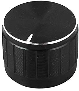 Potentiometer-Drehknöpfe, 6 mm, 2 Stück, 40 x 19 mm, Metall, gerändelter Schaft-Einsatz-Durchmesser, Encoder, Kontrollknöpfe Schalter