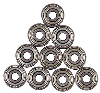 10pcs Stahllager, 623ZZ 3x10x4mm Carbon Chromstahl Abgeschirmte Metrische Abgedichtete Lager Geeignet für Skateboards, Inline-Skates und Roller
