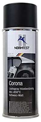 Normfest Lackspray hitzebeständig Corona schwarz matt 400 ml