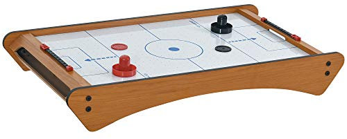 HOMCOM 2.5FT Tabletop Air Hockey Game Table Wooden Portable Party Gaming Toy for Kids Children Adult