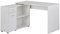 FineBuy Design Eckschreibtisch mit Regal 120 x 75,5 x 106,5 cm, Moderner Büro-Schreibtisch, Computer-Tisch Arbeitszimmer, Winkelschreibtisch Home Office