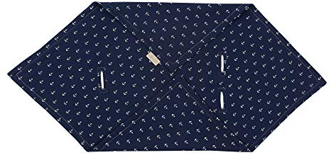 KraftKids Decke für Babyschale in Musselin dunkelblau Anker, 75 x 75 cm große Baby-Decke, luftige und praktische Musselin Decke für heiße Tage im Sommer