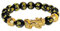 Katomi schwarzes Feng Shui Perlenarmband chinesisches Pi Xiu Armband Obsidian Reichtum Armband mit handgeschnitztem Amulett für Glück Reichtum Geschenke für Männer und Frauen