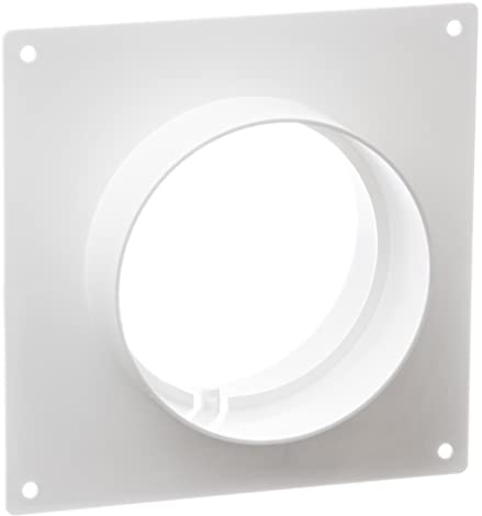Ø 100mm / 4 inch Ventilation Wall Flange - Round Plastic Ducting - Duct Pipe Connector Plate