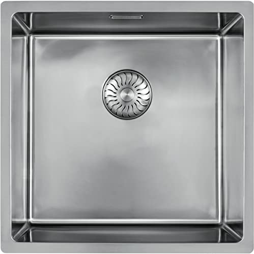 CARESSI 1-Becken Spüle CABLA 60510 ohne Hahnbank/ab 50 cm Schrankbreite/Einbauspüle/Edelstahlspüle