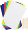 105 Stück Kohlenstoff Transfer Papier 11,7 x 8,3 Zoll Pauspapier Kohlenstoff Graphit Kopierpapier mit Nachmalen Prägung Stift Punktierung Werkzeuge (Schwarz, Blau, Weiß, Grün, Rot, Gelb)