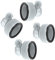 MEISO 4 Stück Intex Schlauchumwandlungsadapter, Type B Hose Adapter for Pumps Schlauchadapter Poolschlauchadapter mit Gewinde, Umbausatz für Schlauchadapter für 1,5 und 1,25 Anschlüsse, Grau