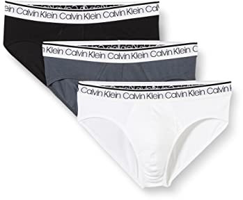 Calvin Klein Surge Hip Brief 3Pk Hip Briefs Men's, Multicolour (BLACK/WHITE/TURBULENCE), S
