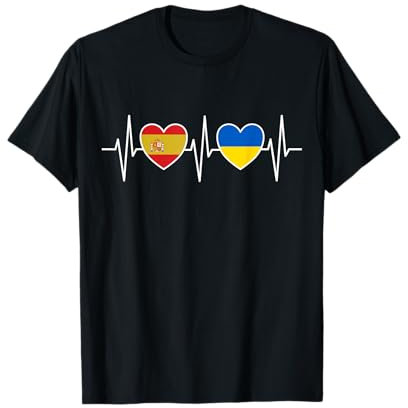 España Y Ucrania Banderas De Ucrania Camiseta