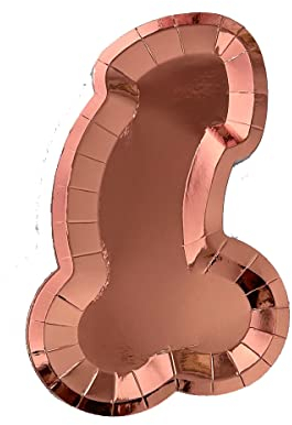 ZSNICEYH 10 Pack Foil Rose Gold Paper Plates 27cm, Funny Tableware Disposable Plate for Picnics Birthday Party
