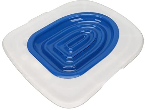 Cat Toilet Training Kit, Teach Cat to Use Toilet Removable Cat Toilet Training Systems Practical Cat Litter Tray Mat Kitty Urinal Toilet Trainer Toilet Training for Cats (White Tray, 1 Blue Inner