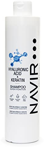 NAVIR Professionnel | Shampoing sans sulfate pour cheveux secs, abîmés ou ayant subi un lissage brésilien - 500 ml