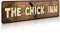 SOYAVE Rustikales Metallschild The Chick Inn Blechschild, Kunst, Wanddekoration, lustige Outdoor-Gartenschilder, Bauernhof-Schilder, Hühner-Geschenke, Bauernhaus-Dekoration, Hühnerstall, 10,2 x 40,6