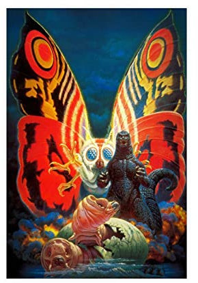 GUyfam Godzilla Vs King Kong Filmposter 35 Leinwand Poster Wandkunst Dekor Druck Bild Gemälde für Wohnzimmer Schlafzimmer Dekoration 30 x 45 cm