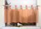 Devola Scheibengardine Einfarbig Bistrogardine Voile Kurzgardine Transparent Küchengardinen Modern mit Schlaufen Cafe Gardinen Kurzstores Gardinen HxB 45x90cm Orange 1 Stück