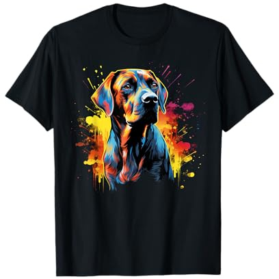 Bunter Rhodesian Ridgeback Hund T-Shirt
