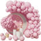Rosa Luftballon Girlande，Rosa Pastell Macarons Luftballons mit Ballonbogen für Mädchen Frauen Geburtstag Party Hochzeit Babyparty baby shower Wedding Deko gender Reveal Brautdusche Taufe
