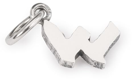 Trollbeads Buchstaben Anhänger für Armband Kette Schlüsselanhänger Geschenkidee Sterlingsilber (W)