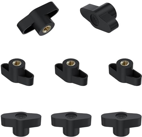 8 PCS Clamping Handle Quick Release Screws Nuts Knobs (M6)