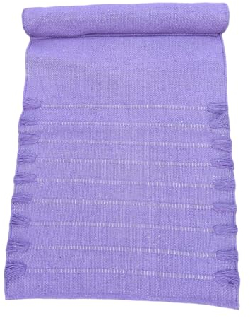 EXPORT PROFILE Handgefertigte Yogamatte aus organischer rutschfester Baumwolle, natürliche Yogamatte, Yogamatte, Übungs-, Workout- und Fitness-Teppich aus 100 % Baumwolle, gewebtes Material, Violett