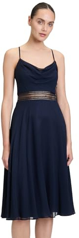 Vera Mont Damen Cocktailkleid mit Wasserfallausschnitt
