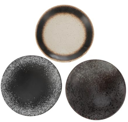 LIFKOME 3 Stk Snack-Platte Sushi-Teller Sushi-Gericht Mini Obst Aufbewahrungsschale für Gewürze Vorspeisenteller runden Container Senfgrün das Gericht Gewürzplatte Keramik Wiederverwendbar