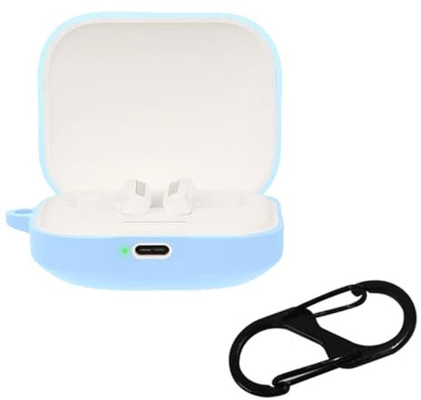 Custodia in TPU Compatibile con Xiaomi Redmi Buds 5,con Gancio Portachiavi,Ultrasottile, Resistente ai Graffi Morbido Custodia in Silicone,Azzurro