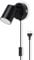 da LIGHT LED Nachttischlampe mit Stecker 1-flammig, Schwenkbar Wandstrahler Spotleuchte Wandspot, GU10 (ohne Leuchenmittel) Retro/Vintage 230V Leselampe für Wohnzimmer Schlafzimmer Küchen (Schwarz)