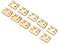 10Pcs Brass Plated Mini Hinge Small Decorative Wooden Box Cabinet Door Hinges with Nails Dollhouse Furniture Acc