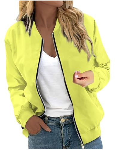 RMBLYfeiye Strickjacke Damen Jeansjacke Oversize Regenjacke Wasserdicht Bomberjacke Mit Aufdruck Bürojacke Reißverschluss Kochjacke