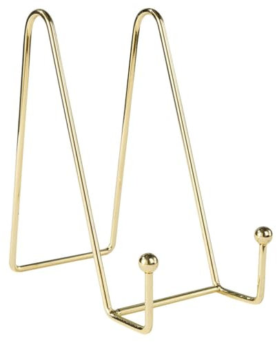 STOBAZA espositore in ferro etagere biblioteca bookshelf supporto per cavalletto foto supporto da scrivania supporto per libro per display porta piatti raffigura il ferro Golden