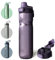 BOTTLE BOTTLE Bouteille d'eau isotherme de 710 ml avec poignée et couvercles à rabat, bouteille d'eau en acier inoxydable, couvercle à bouton-poussoir, anti-fuite, portable pour course à pied, voyage