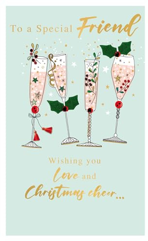 to A Special Friend Felt-Tastic Bubbles Hand-Finished Christmas Greeting Card XFTS070