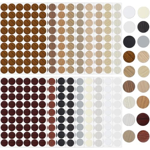 Glamifyr 972 Stück Schraubenabdeckung Selbstklebend,Abdeckkappen für Schrauben Abdeckkappen Ø21mm Möbelaufkleber,wasserdichte Möbelsticker für Wandschränke Schreibtische chrauben Möbel Reparaturen