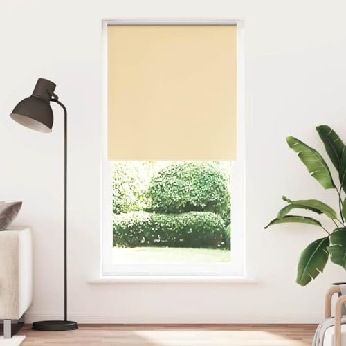 vidaXL Estor Enrollable Opaco Beige 90x210 cm Tela Ancho 85,7 cm