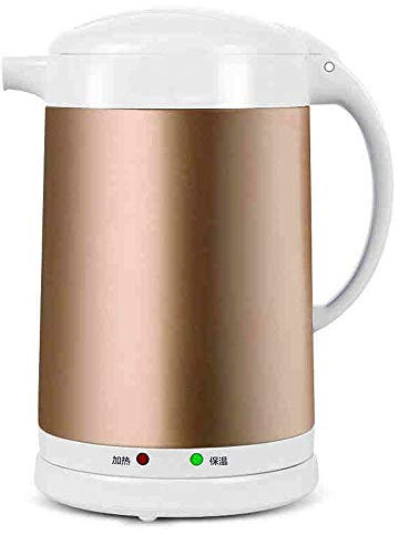 HFERTSCN Bollitore Elettrico, bollitore, 1,7 Litri, 1000 W, Acciaio Inossidabile, Oro FANDIAO