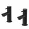 Architeckt® Malmo Bathroom Bath Pillar Tap Set Pair Round Single Lever Handle for Bathtub Modern, Black