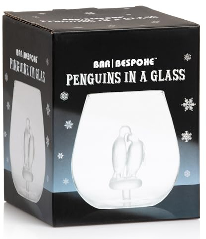 Bar Bespoke Penguins in a Drinking Glass