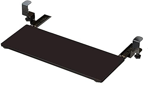Keyboard Tray Under Desk Slide-Out Keyboard Drawer Wt Rest Clamp Retractable Adjustable Computer Keyboard Mouse Platform Tray Storage Shelf