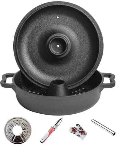 Cauldron Pot for Cooking - High Temperature Resistant Nonstick Cookware, Cast Iron Dutch Pot with Lid, for Stove, Grill, Fire Pit and Induction