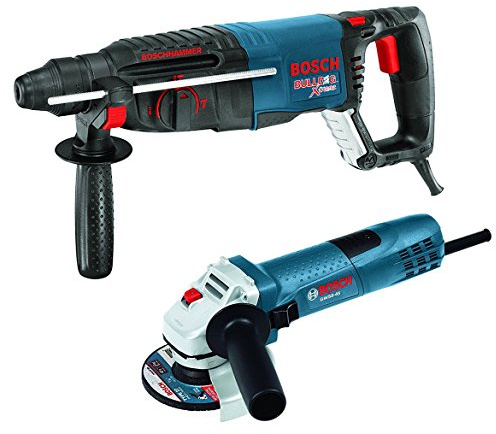 Bosch 11255VSR-GWS8 1 SDS-Plus Bulldog Xtreme Rotary Hammer with 4-1/2 Small Angle Grinder, Blue