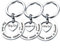 FUSTMW Sisters Gifts The Love Between Sisters is Forever 3 Sisters Schlüsselanhänger-Set, Geschenk für große Schwester, Mid Sis, Lil Sister Schmuck, L, Edelstahl