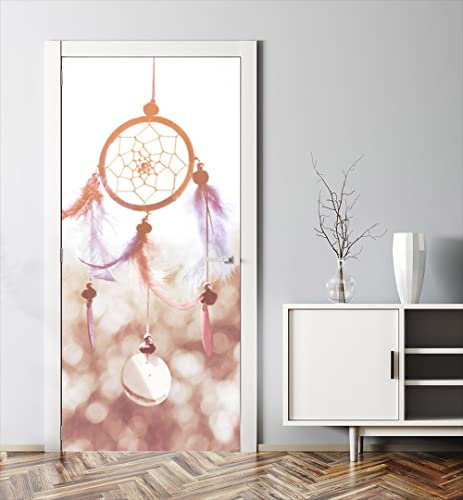 MyMaxxi - Tür bekleben mit Türtapete Türposter Türfolie Selbstklebend 90x200 Traumfänger - Tür verschönern mit Türfolie - Türaufkleber Türklebefolie Esoterisch Indianer