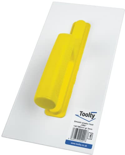 Toolty Plastic Float ABS - 140x280mm -Thickness 3mm - for Smoothing and texturing plasters Structural - Plastic Handle - DIY - TLTY-0327G3