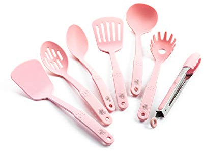 GreenLife CC003858-001 - Set di utensili da cucina, in nylon, colore: Rosa