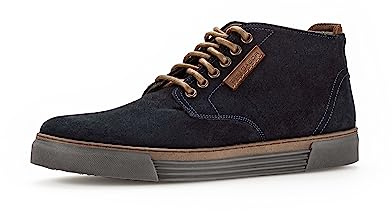 Pius Gabor Herren Sneaker high,Schnürschuhe,recyceltes Futter,Wechselfußbett,Strassenschuhe,Schnuerung,lace-up Shoes,Midnight,44.5 EU / 10 UK