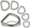 PROTECH 10 Stück D-Ring Edelstahlringe - Ring 4x30mm Halbrunder Ring aus rostfreiem Edelstahl A4 V4A geschweißt poliert Stahlring