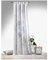 heimtexland ® Schlaufenschal Vorhang Leinen Natur Gardine HxB 255x140 Blumen Lettering Typ756 Taupe Grau